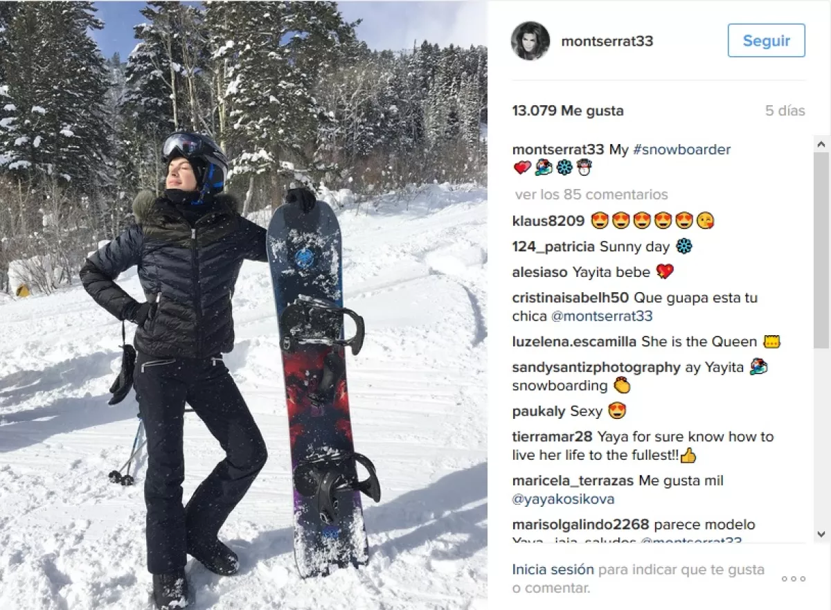 Yaya Kosikova en la nieve