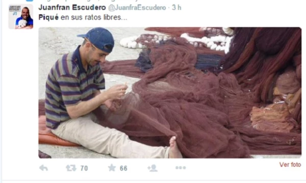 Algunos de los memes y comentarios en redes sociales sobre el peculiar festejo de Piqué.
