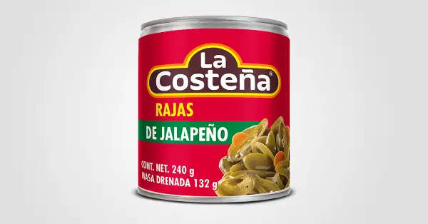 lata de rajas de jalapeño de la costena