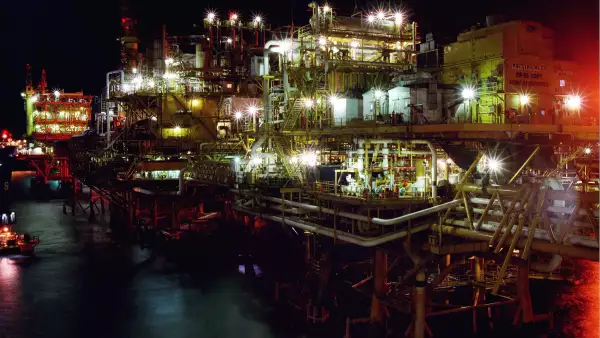 Una plataforma de la petrolera mexicana en Ciudad del Carmen, Campeche.