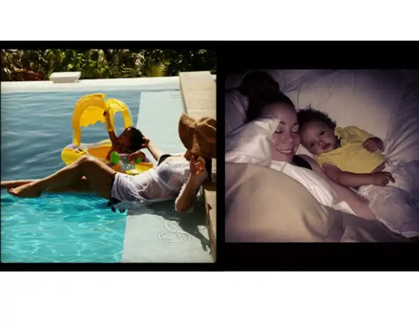 En las fotografías no aparece el padre de sus hijos, Nick Cannon.