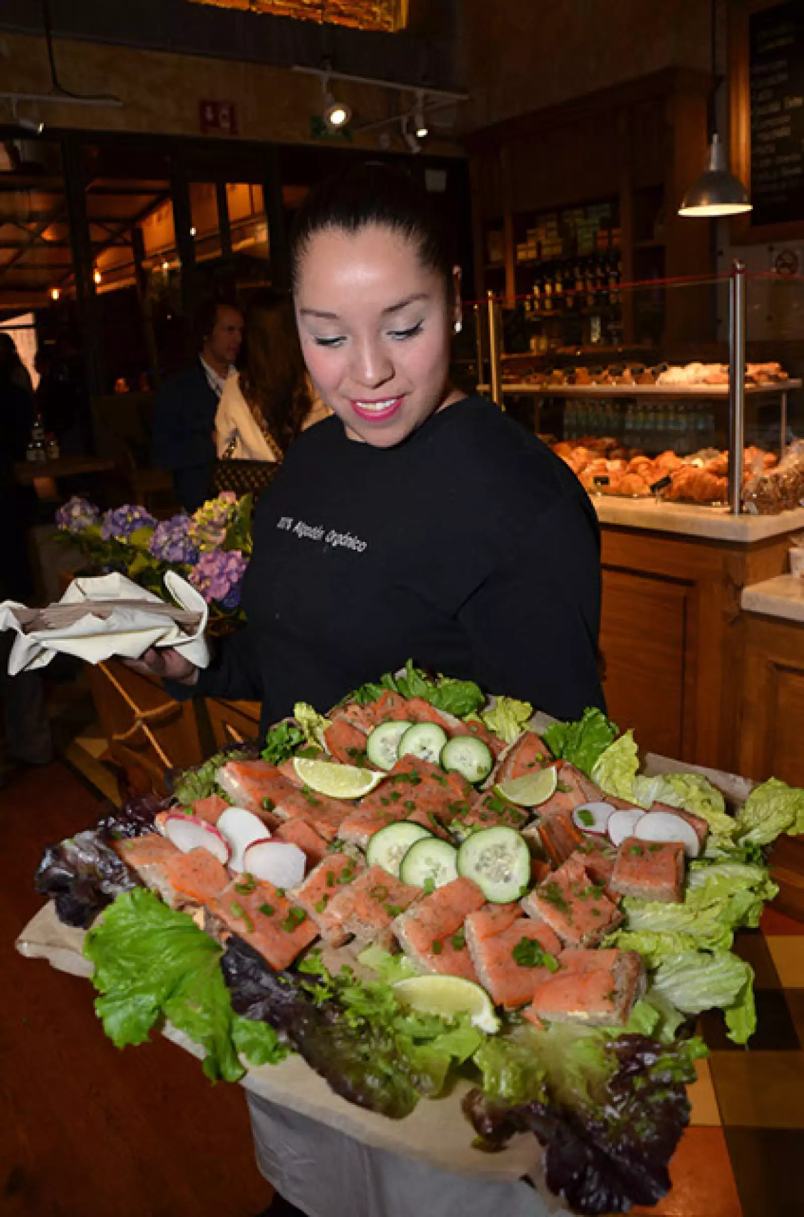 Las propuestas del Chef Coumont: Diversos platillos y bocadillos preparados con el exquisito pan artesanal de Le Pain Quotidien.