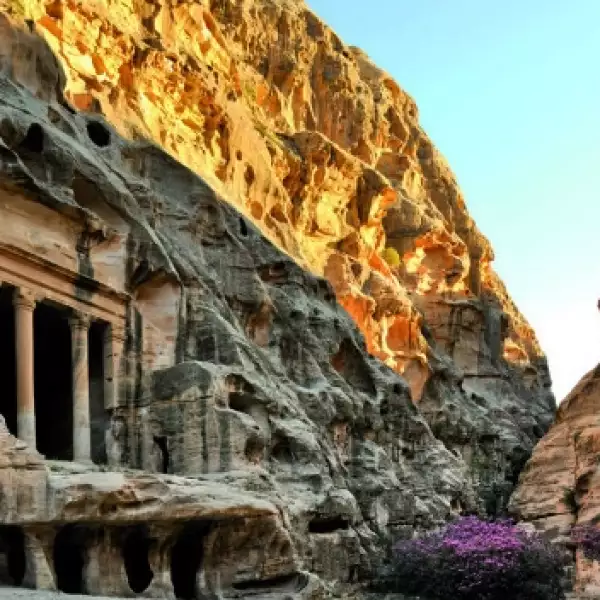 Rock face city of Petra, Jordan