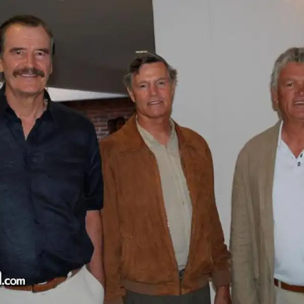 Vicente Fox,Steve y Barron Hilton