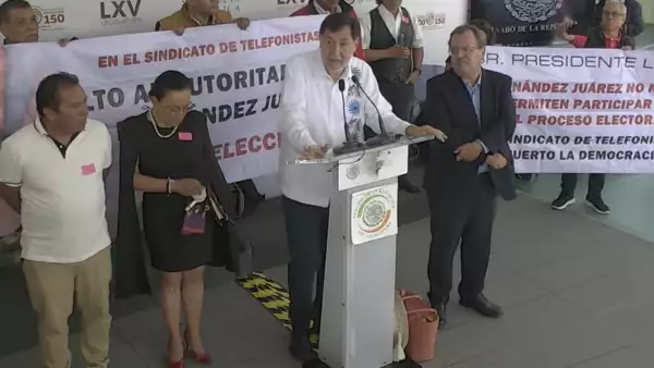 Noroña en conferencia desde el Senado