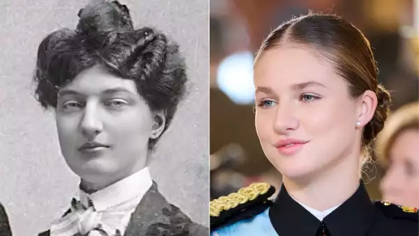 Imagen armada con fotos de la princesa Louise de Orleans y la princesa Leonor de España