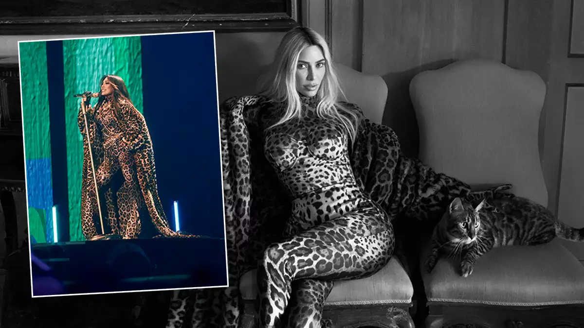 Thalia llevó el look más extravagante de Kim Kardashian y Dolce&Gabbana para su presentación en los premios Billboard que celebran a las mujeres latinas en la música.