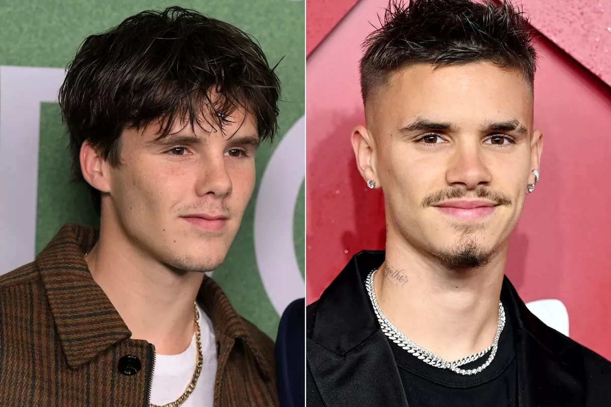 Imagen armada con fotos de Cruz Beckham y su hermano Romeo Beckham