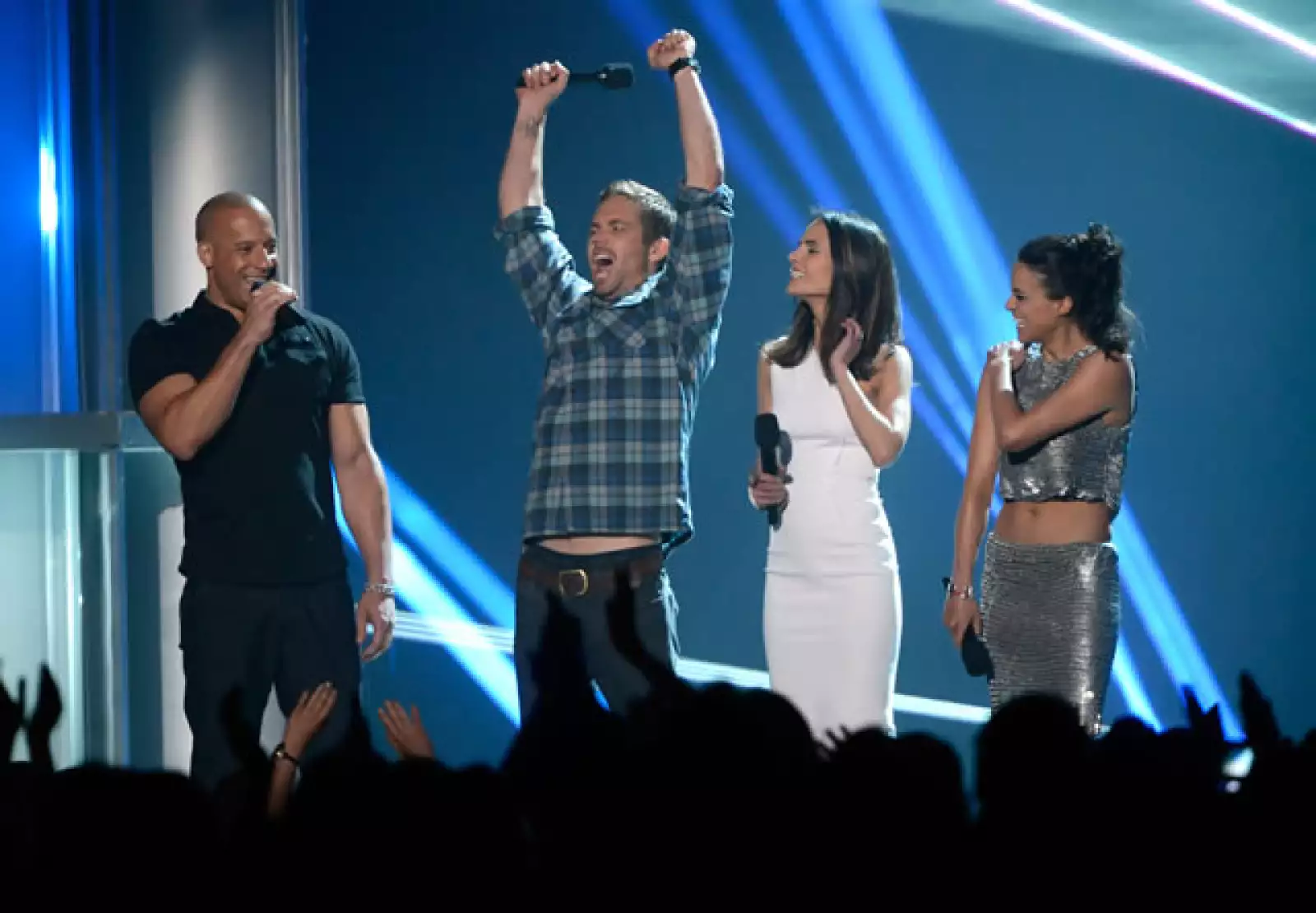 En aquella ocasión el actor se mostró de lo más divertido junto a sus compañeros.