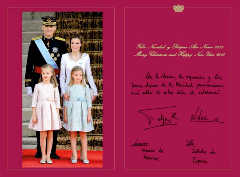 La dedicatoria y firma de los reyes.
