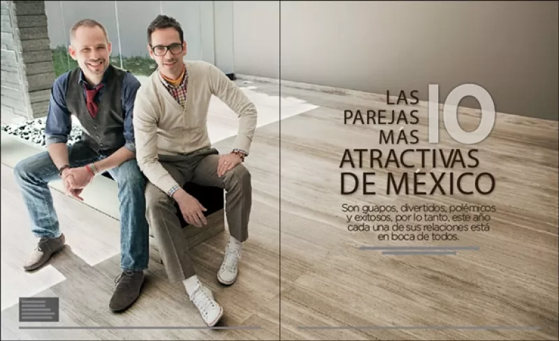 Los esposos fueron elegidos por Quién para encabezar el top, convirtiéndose en los primeros en posar como tal: como matrimonio para una revista de sociales en México.