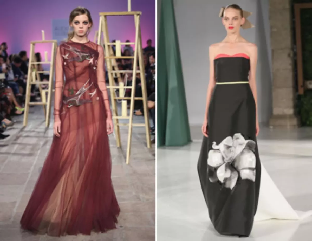 Mariana en el desfile de Alexia Ulibarri (izq.) y Carolina Herrera (der.), ambos en México.