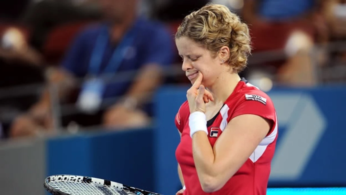 Kim Klijsters lamenta su lesión