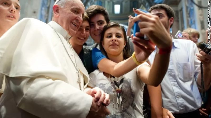 papa Francisco selfie foto
