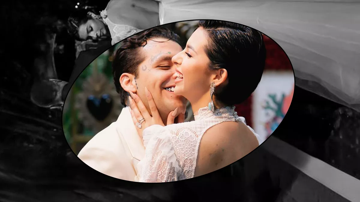 Ángela Aguilar vestido novia