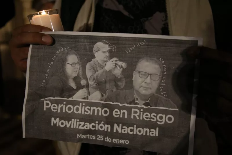 Protesta por periodistas asesinados