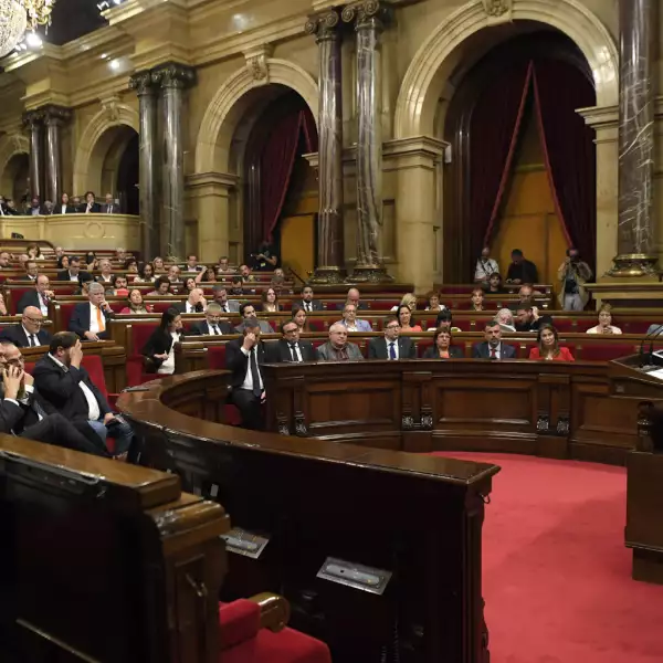 Situation outside Parliament of Catalonia in Barcelona