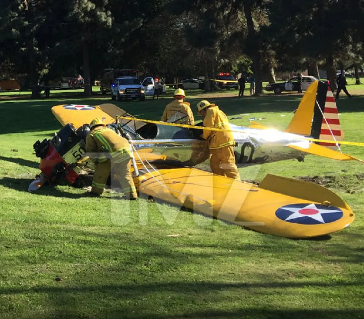 Estas son las imágenes de la avioneta después del accidente.