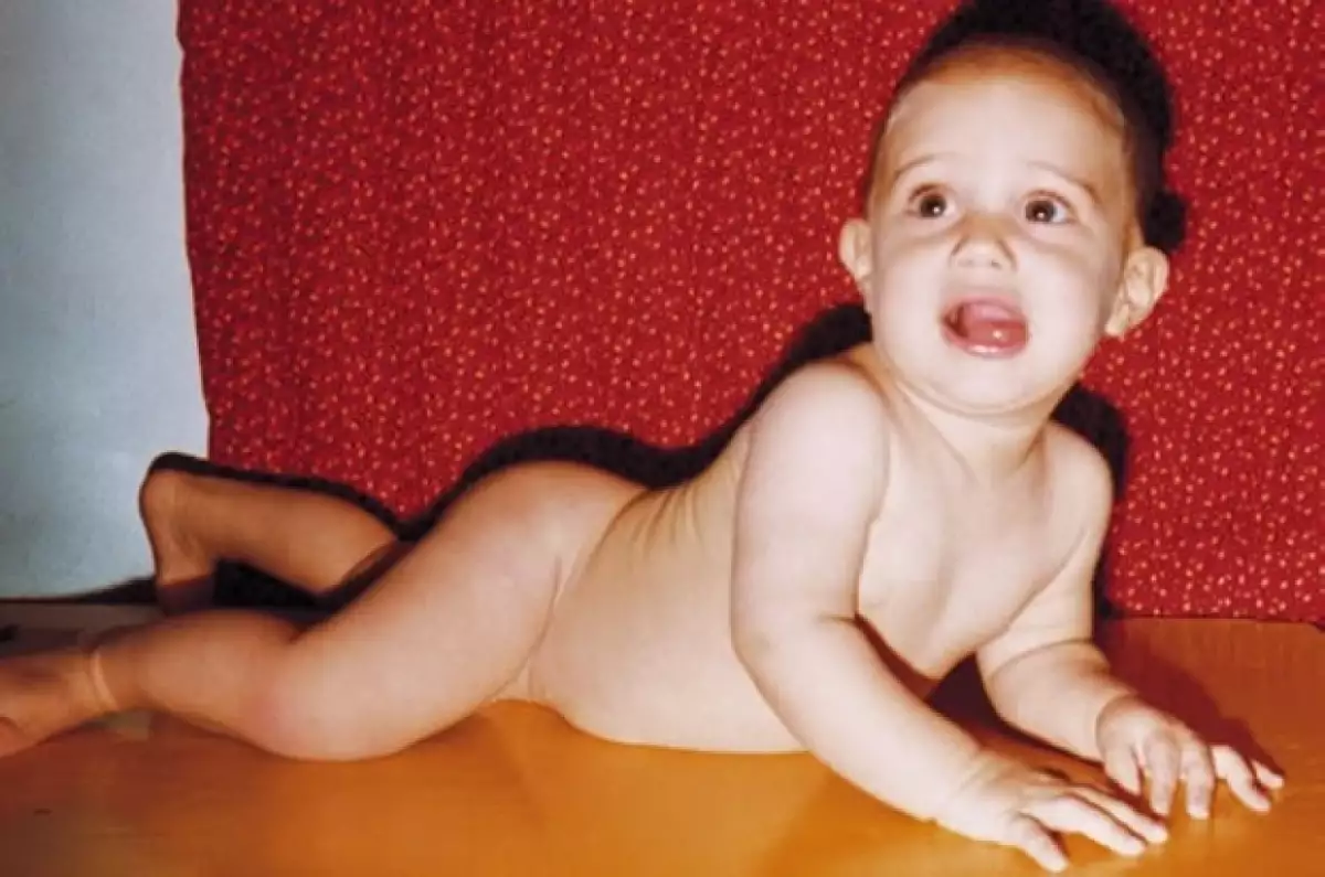 Aquí con un año de edad.