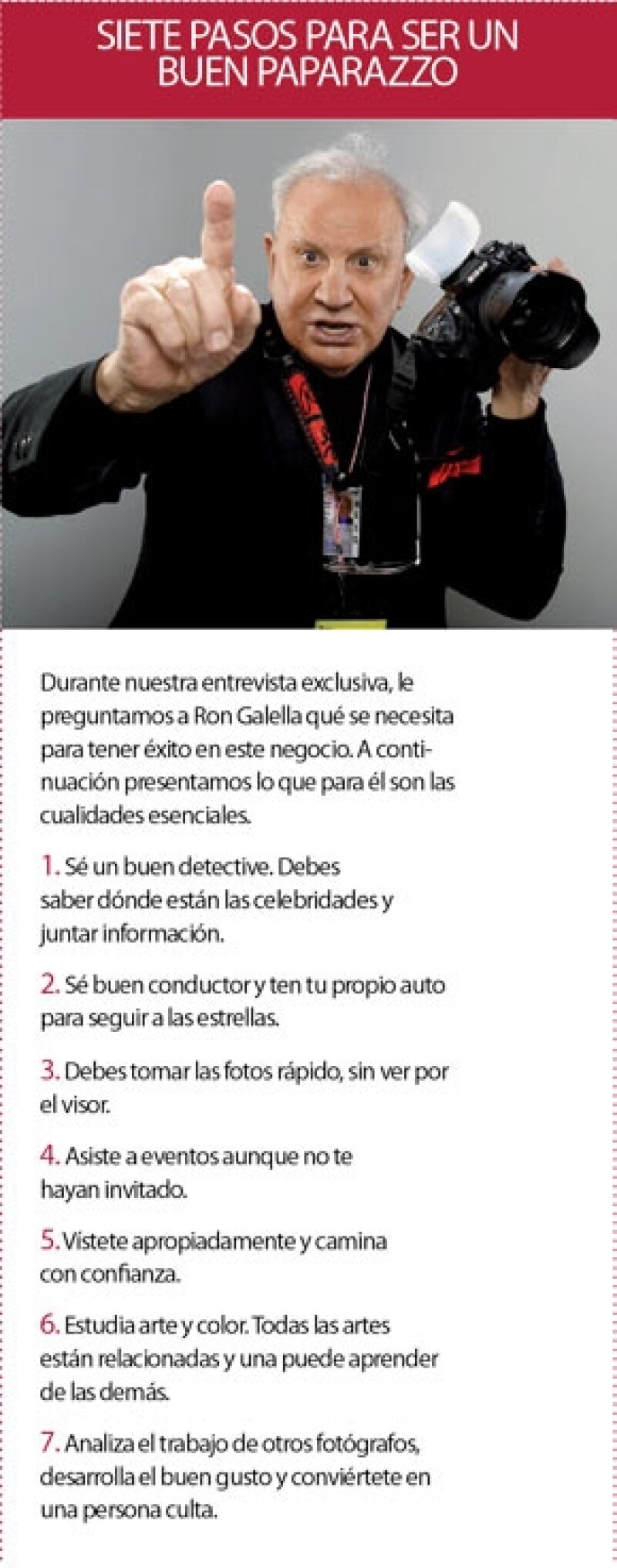 Consejos de Ron Galella.