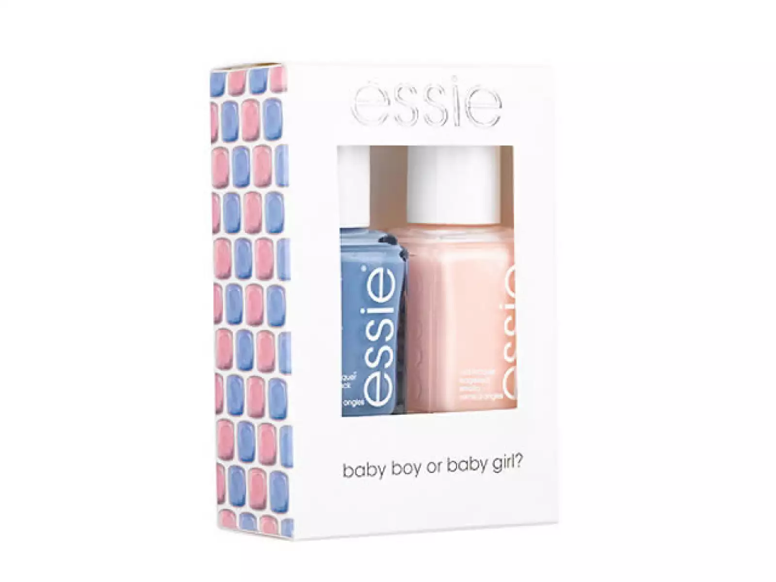 La famosa marca de esmalte de uñas Essie creó una colección especial llamada `baby boy or baby girl?´, con dos barnices de distintos colores. Sólo están a la venta en el Reino Unido. Precio: 20 dólares.