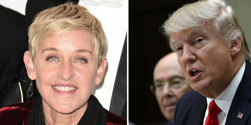 Ellen Degeneres y Donald Trump