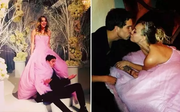 La actriz que interpreta a Penny en `The Big Bang Theory´ se casó en color rosa.