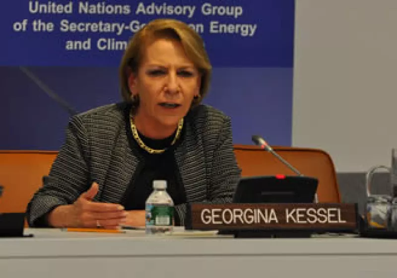 La secretaría de Energía, Georgina Kessel, dijo que es inaceptable que 1,500 millones de personas vivan sin electricidad. (Foto: Cortesía Sener)