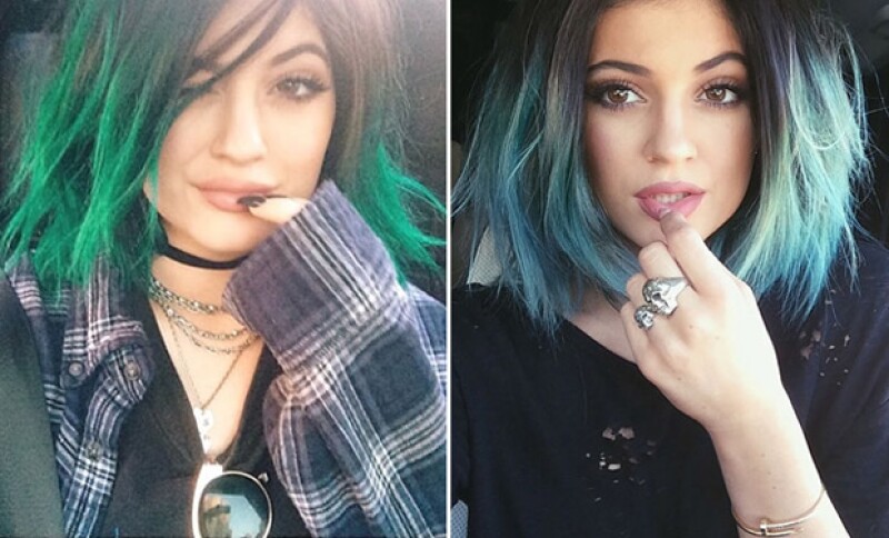 Kylie Jenner es conocida por cambiar de hairstyle continuamente, siendo el verde aqua o mermaid uno de sus tonos preferidos.