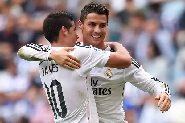 James Rodríguez y Cristiano Ronaldo