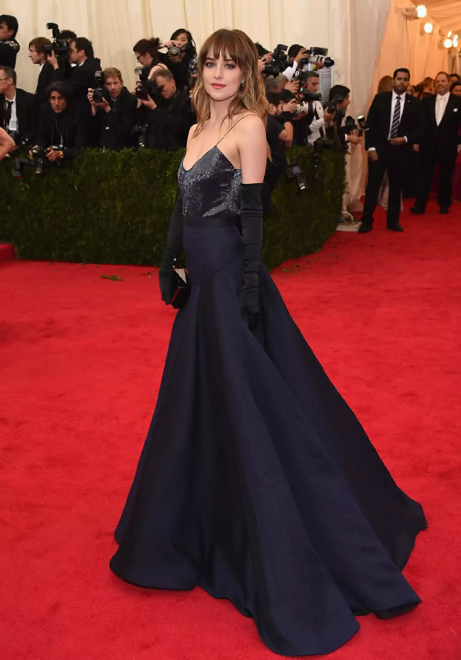 Asistió a la Gala del Met 2014 con un vestido de Jason Wu.