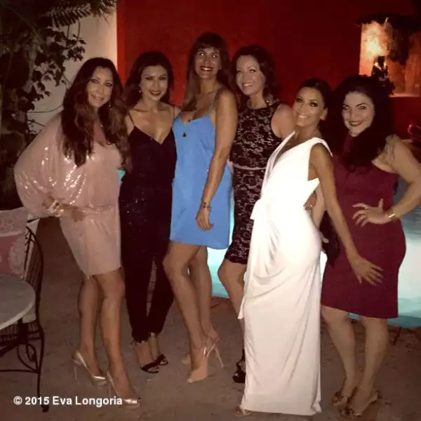 Eva Longoria dijo adiós al 2014 en Cartagena, Colombia.
