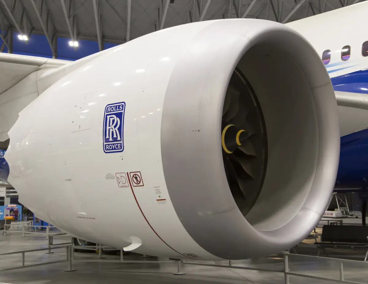 A Rolls-Royce aircraft engine