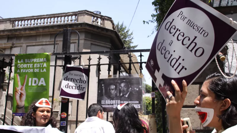 derecho  a decidir protesta en favor del aborto