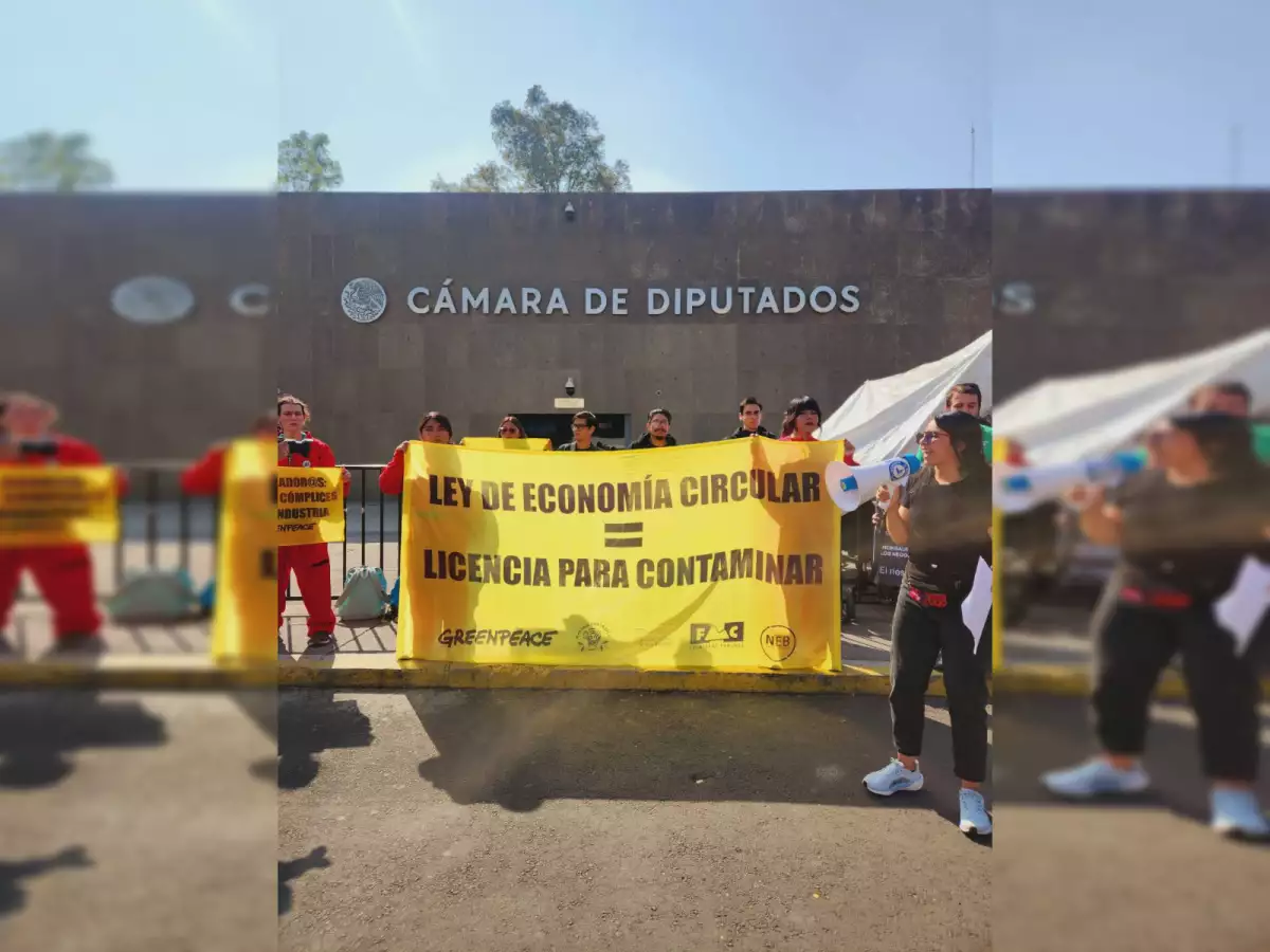 Manifestación en contra de la nueva Ley de Economía Circular