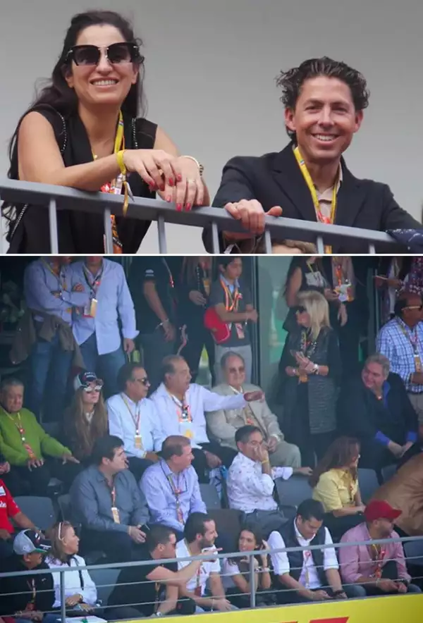 Soumaya Slim, Fernando Romero, Carlos Slim, Olegario Vázquez Raña y María de los Ángeles Aldir