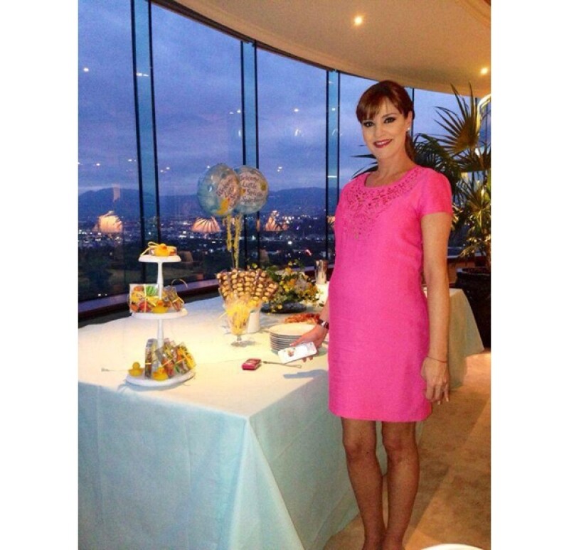 Chantal Andere durante uno de sus baby showers.