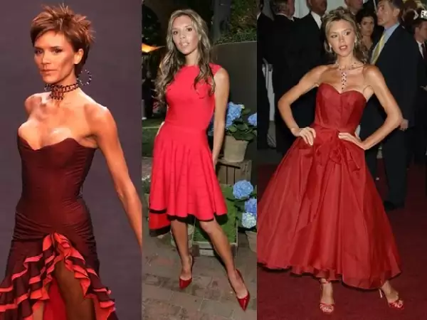Lady in red.