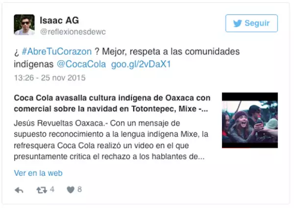 Comentarios de usuarios en Twitter.