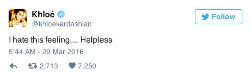 Esta parece ser la respuesta de Khloé al comportamiento de su ex.