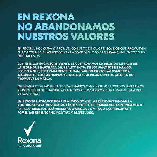 Comunicado de Rexona