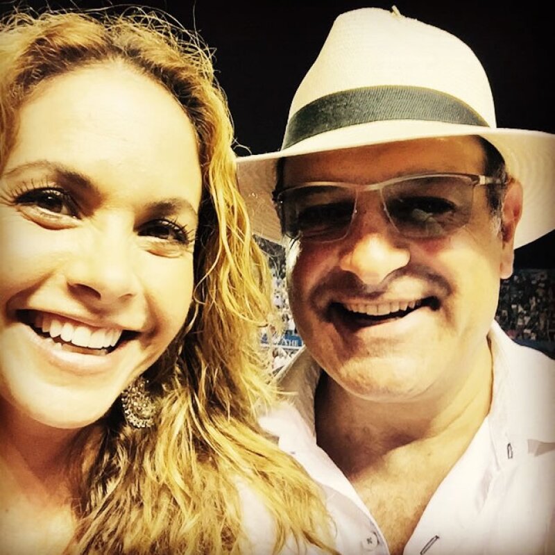 Lucero y Michel Kuri en el pasado Abierto de Tenis.
