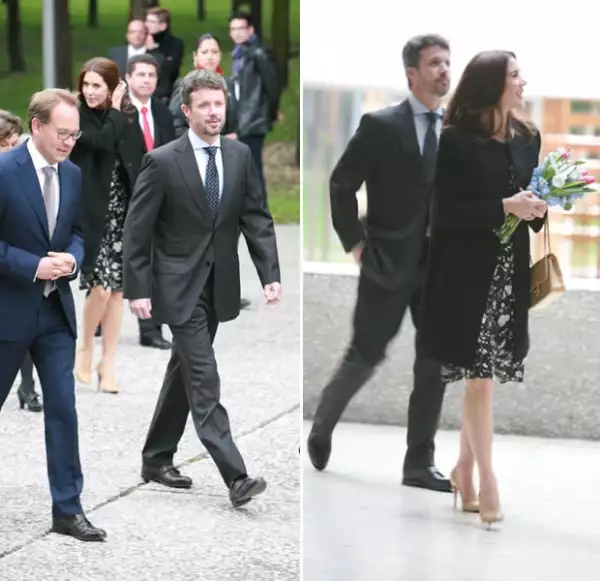 Federico empezó el día solo en el MUTEC, pero pronto llegó Mary.