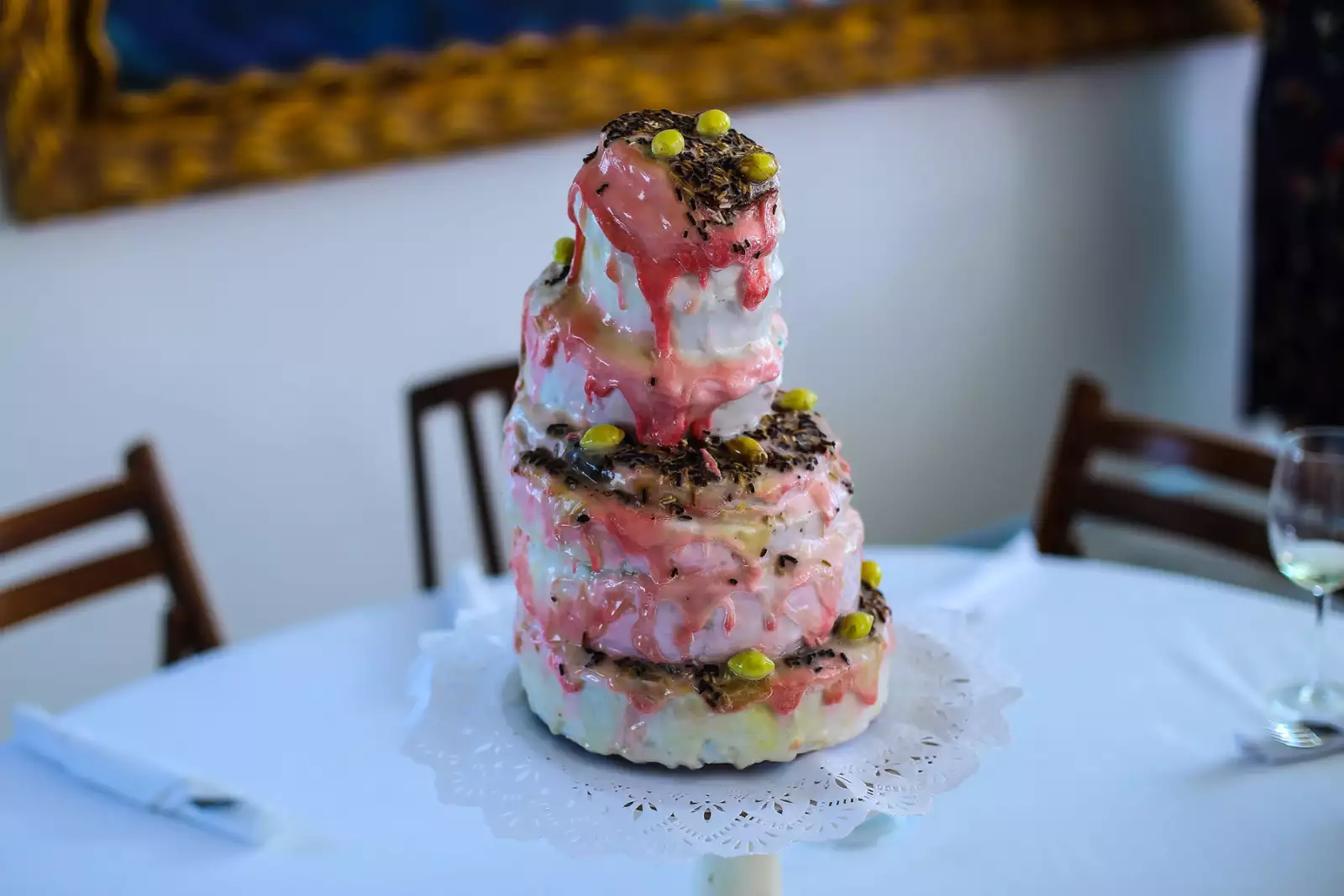 Comida de los patronos de arte de la Bienal