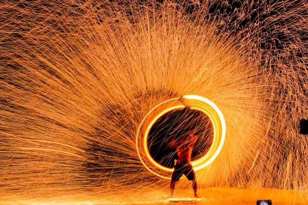 Fire,Dancers,Swing,Fire,Dancing,Show,Fire,Show,On,The