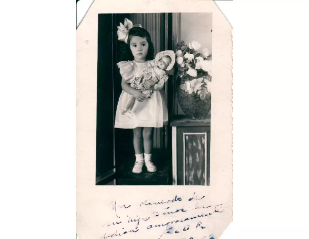 Florinda Meza a los 3 años de edad.