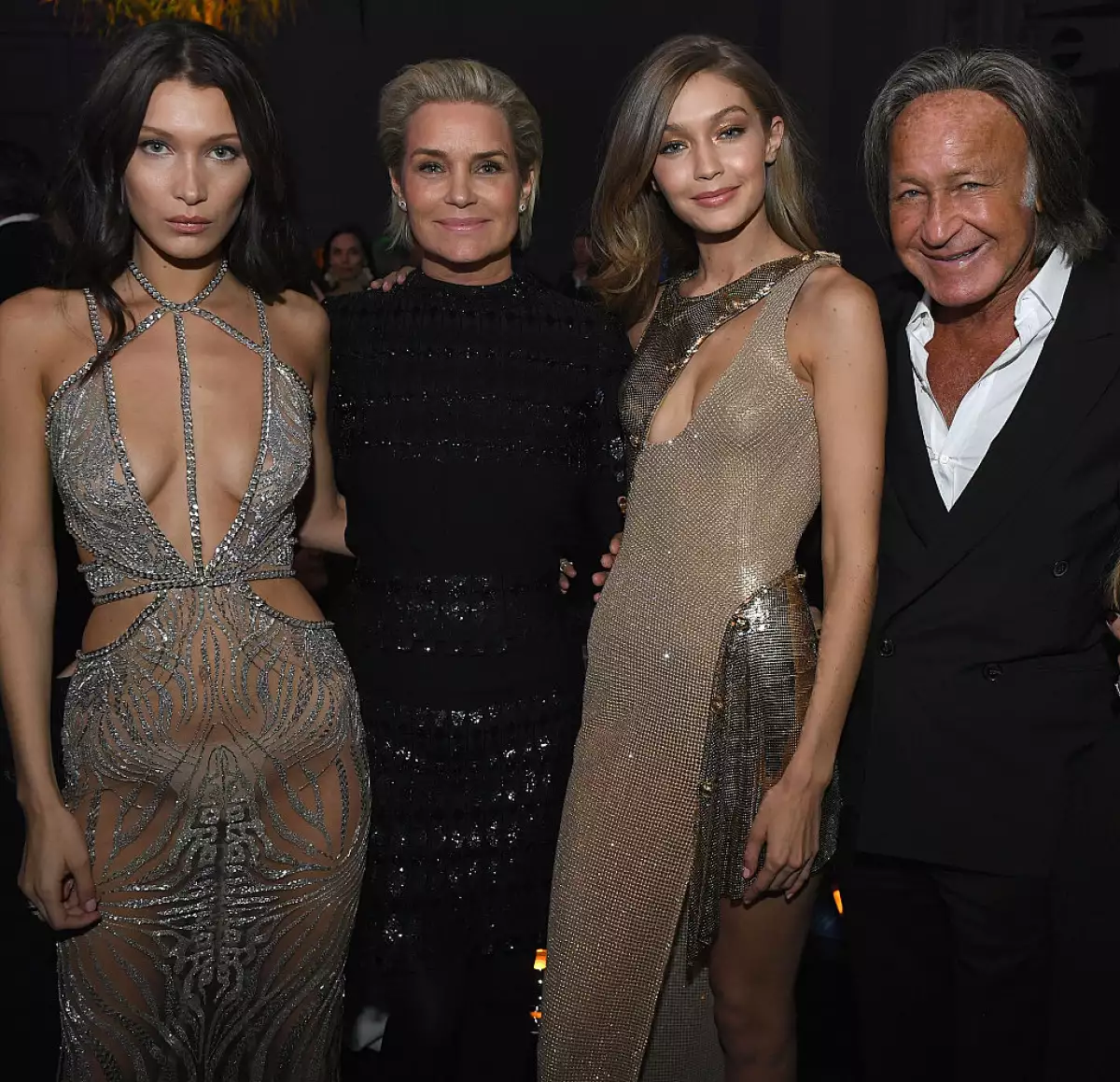 Bella, Yolanda, Gigi y Mohamed Hadid