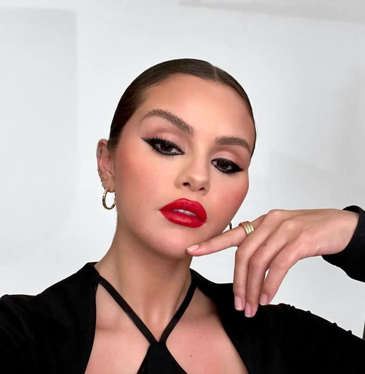 Selena Gómez maquillada