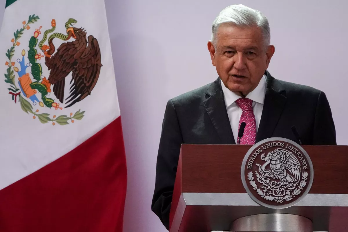 Andrés Manuel López Obrador durante el 3er Informe del Triunfo Histórico Democrático del Pueblo de México.