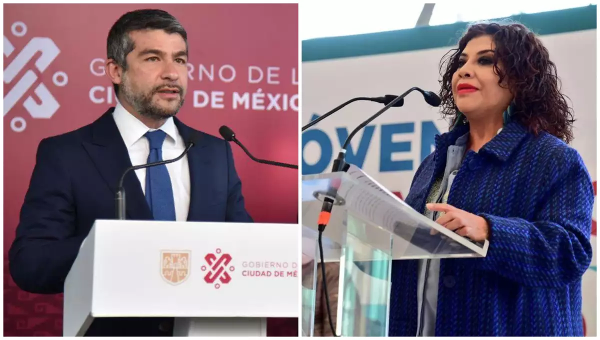 Mauricio Tabe y Clara Brugada